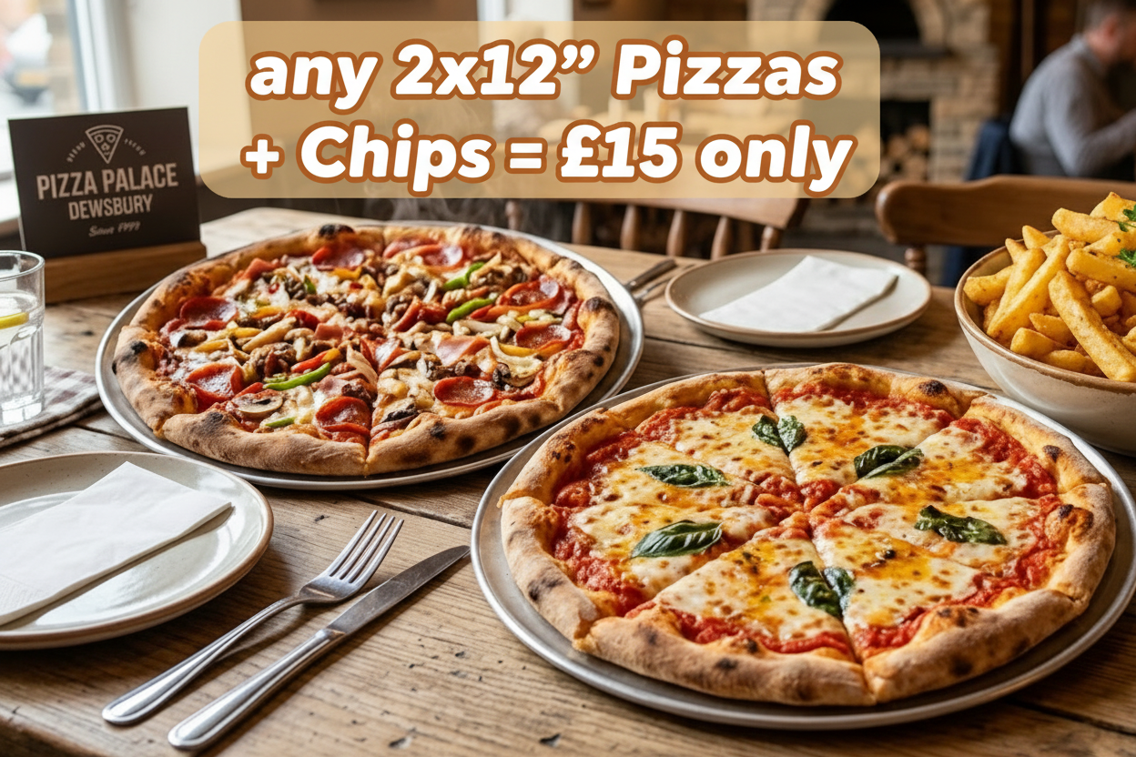 DOUBLE 12: 2x12" Pizzas + Chips