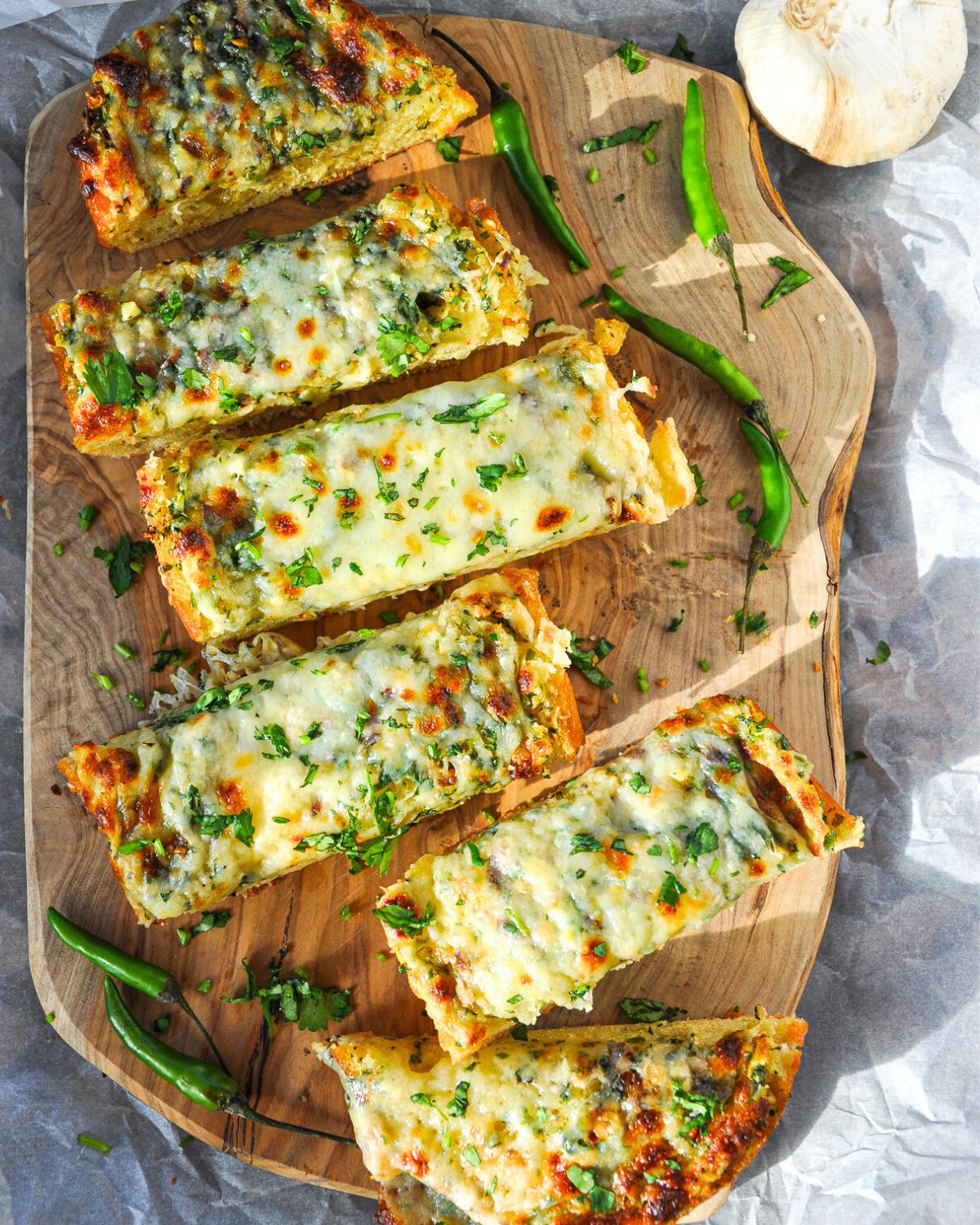 Garlic, Pineapple, Chilies & Cheese