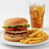 Double chicken steak burger