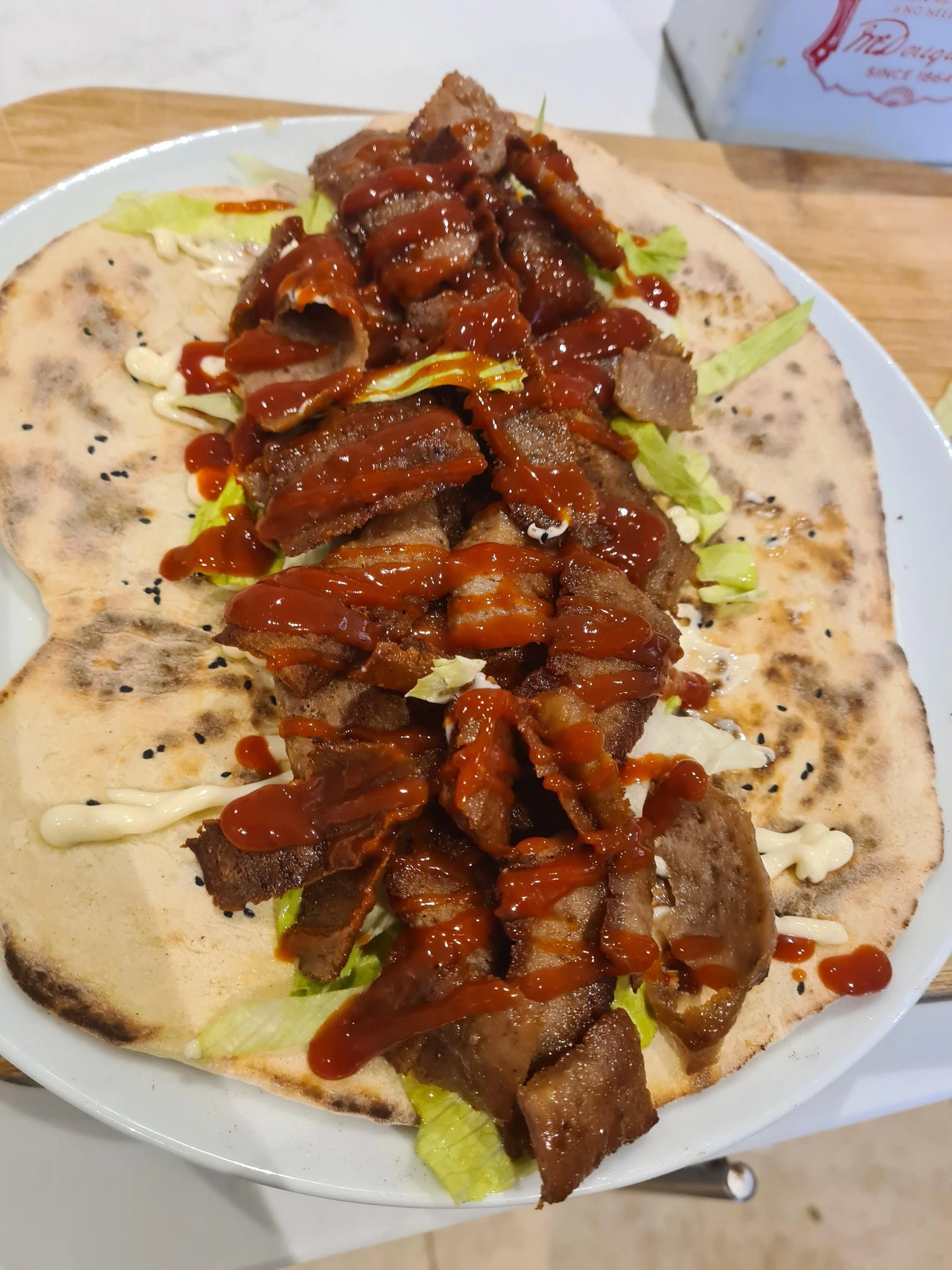 Stir Fry Donner in Naan