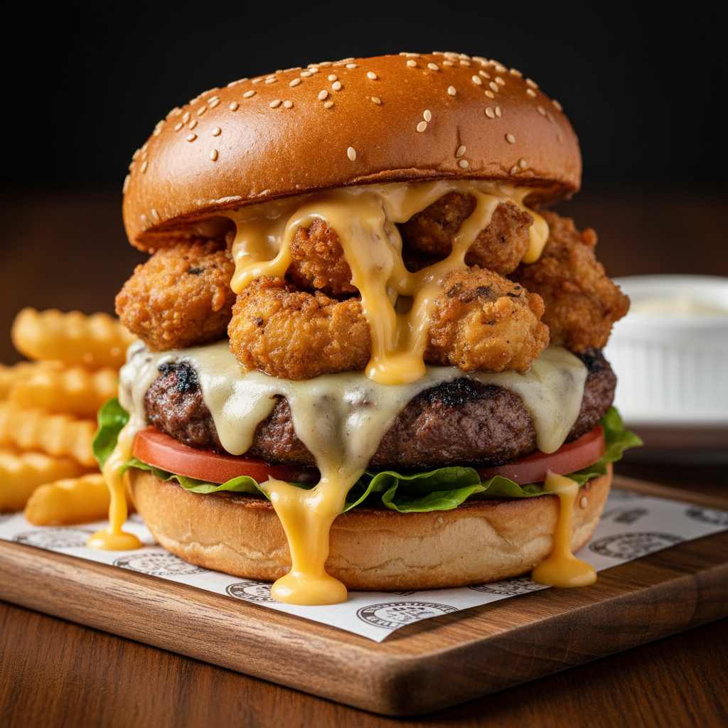 Grilled chicken steak burger