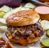 American Burger with Cheese & Fried Onions